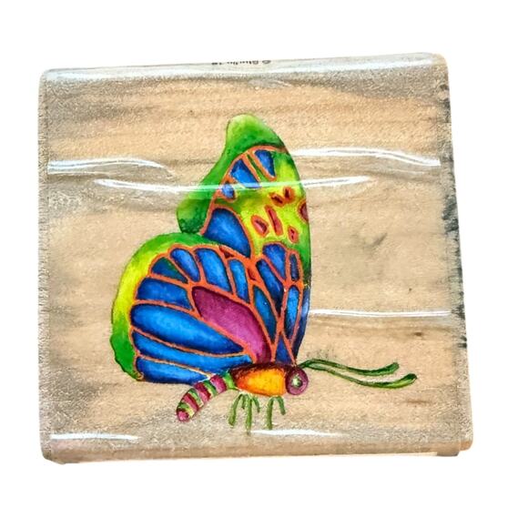 Studio 18 Rachel Tribble Butterfly Rubber Stamp - Picture 1 of 3